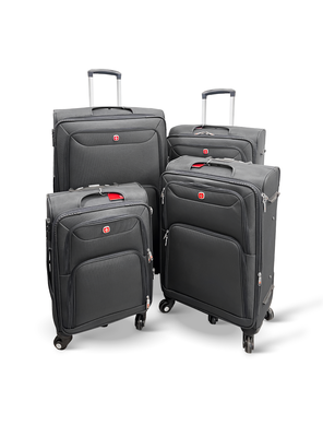 Set de 4 Maletas Blandas color Negro