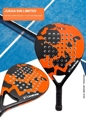 Imagen 2 del producto Pala de Padel Naranjo con Negro Modelo 4003