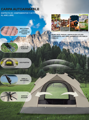 Imagen 2 del producto Carpa Iglú Compacta para 2-3 Personas color beige