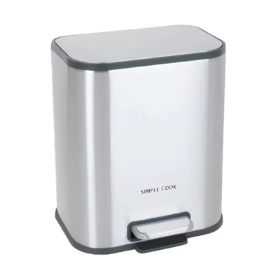 Imagen 1 del producto Basurero 5L con Pedal Mate y Anti Huellas Simple Cook