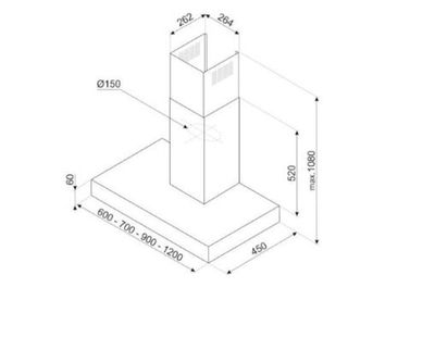 Imagen 2 del producto Campana Smeg Decorativa 90 modelo KBT900XE