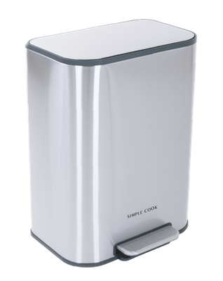 Basurero 50L con Pedal Mate y Anti Huellas Simple Cook