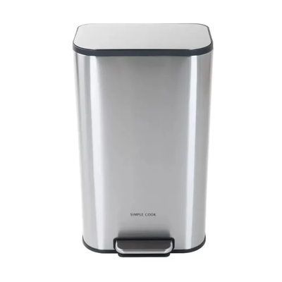 Basurero 30L con Pedal Mate y Anti Huellas Simple Cook