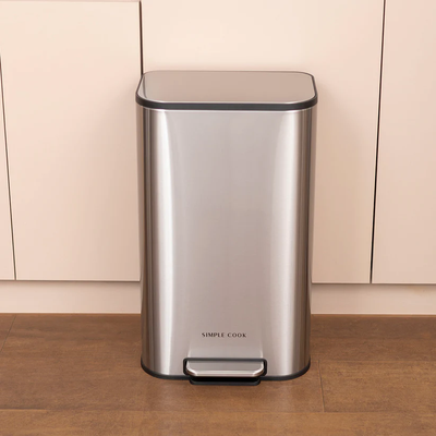 Imagen 2 del producto Basurero 30L con Pedal Mate y Anti Huellas Simple Cook