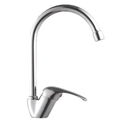 Llave Monomando Lavaplatos Vertical Colomba Color Plateado
