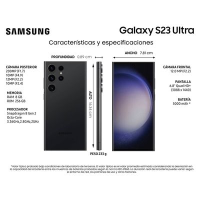 Imagen 2 del producto Samsung Galaxy S23 Ultra 5G 1TB - Reacondicionado - Negro