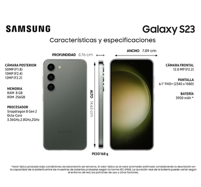 Imagen 2 del producto Samsung Galaxy S23 5G 128GB - Verde - Reacondicionado