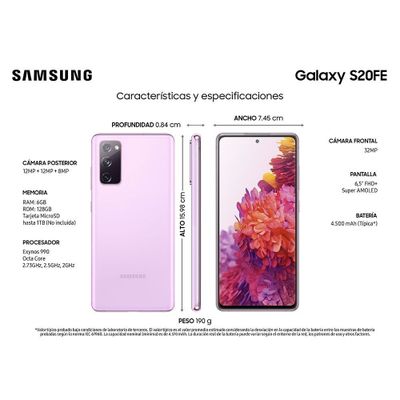 Imagen 2 del producto Samsung Galaxy S20 FE 128GB - Reacondicionado - Lavender