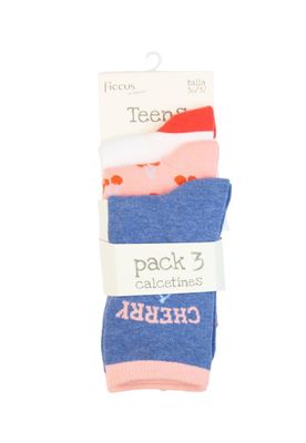 Imagen 2 del producto Pack triple calcetines teen niña 657g