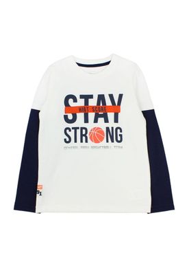 Polera kids niño doble manga academy 226