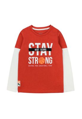 Polera kids niño doble manga academy 226