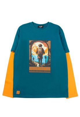 Polera teens niño doble manga wanderlust 503 W24b