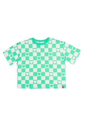 Polera jr niña cuadriculada go 395