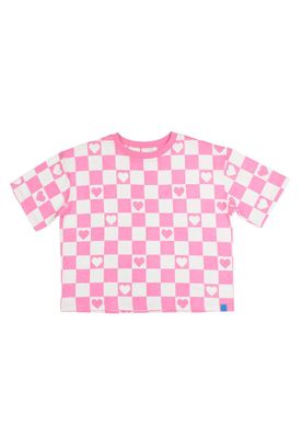 Polera jr niña cuadriculada go 395