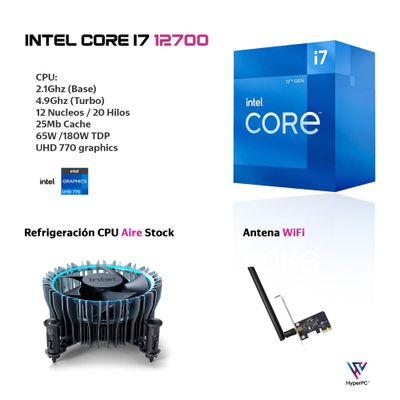 Imagen 2 del producto PC oficina mini INTEL CORE i7 12700 64gb 1Tb UHD 770 WiFi