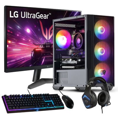 PC GAMER + MONITOR 24 + Perif: AMD RYZEN 5 5600XT 16gb 1Tb RTX 3050