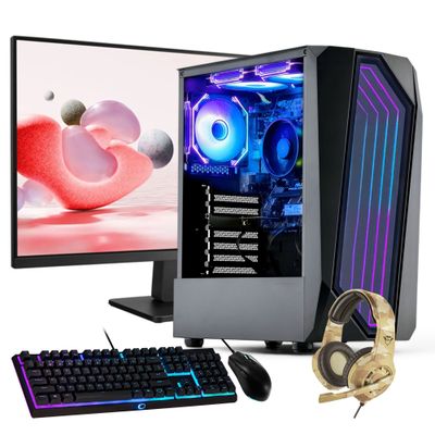 PC GAMER + MONITOR 24 + Perif: AMD RYZEN 7 5700g 16gb 1Tb Vega WiFi