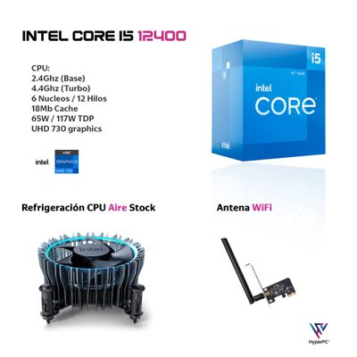 Imagen 2 del producto PC mini + MONITOR 22 + Perif: INTEL CORE i5 12400 8gb DDR5 500Gb UHD 730 WiFi