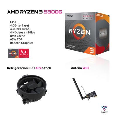 Imagen 2 del producto PC + MONITOR 24 + Perif: AMD RYZEN 3 5300G Vega 8 16gb 1Tb WiFi
