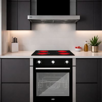 Imagen 2 del producto Kit Horno 60 litros con spiedo + Encimera vitrocerámica 4 quemadores + Campana retráctil