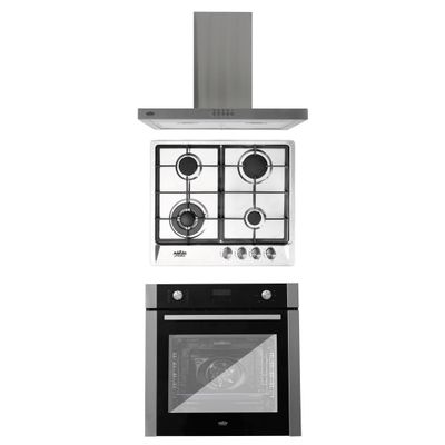 Imagen 1 del producto Kit Horno 60 litros con spiedo + Encimera a gas 4 quemadores + Campana decorativa rectangular