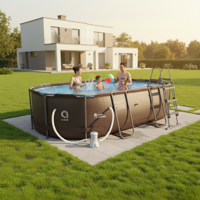 Imagen 2 del producto Piscina Estructural Ovalada + Filtro + Escalera Avenli 4.27x2.75x1 m 11m3