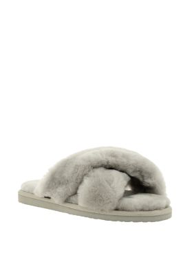 Pantuflas Cuero Verna-2-02 Gris