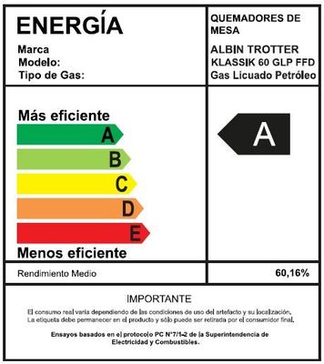 Imagen 2 del producto Encimera Empotrada AT Klassik 60 FFD gas licuado