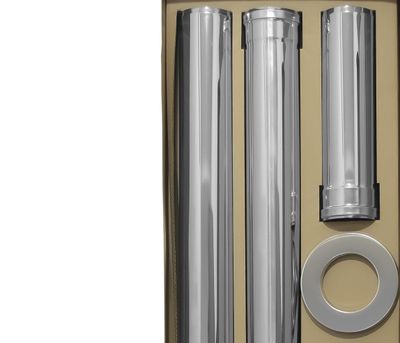 Imagen 2 del producto KIT TUBOS ESTUFA A PELLET DUCTO 80MM AC INOX