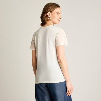 Imagen 2 del producto Polera Crudo Manga Corta Volantes