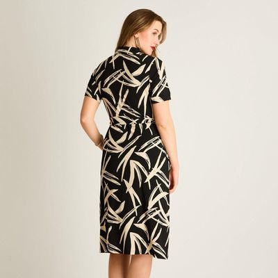 Imagen 2 del producto Vestido Midi Estampado Negro