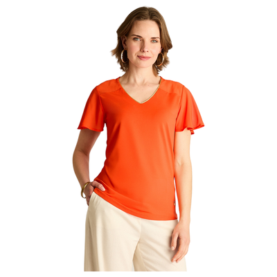 Polera Naranjo Manga Corta