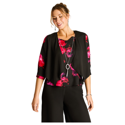 Blusa Estampada con Chaleco Integrado