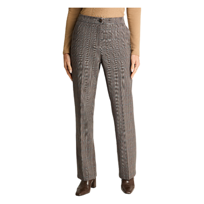 Pantalón Recto Con Un Botón Camel