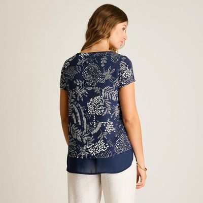 Imagen 2 del producto Blusa Azul Manga Corta