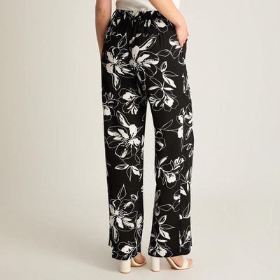 Imagen 2 del producto Pantalón Casual Palazzo Negro Floral