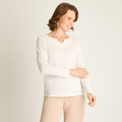 Polera Crudo con Detalle en Escote