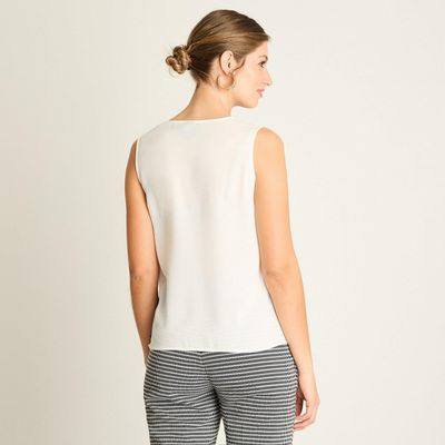 Imagen 2 del producto Peto Crudo con Escote V y Volante