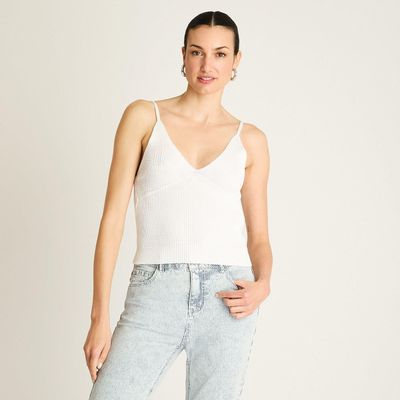 Polera Blanco Breteles Finos