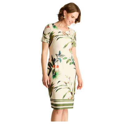 Vestido Corto Verde Tropical