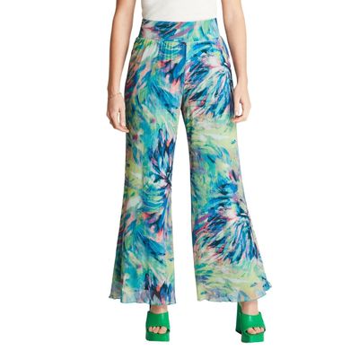 Pantalón Verde De Mesh Pretina Elasticada