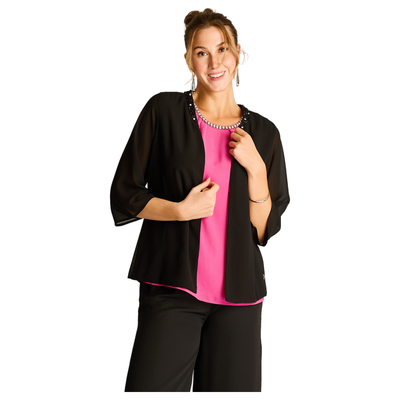 Tapado Negro Manga 3/4