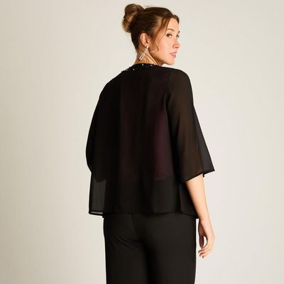 Imagen 2 del producto Tapado Negro Manga 3/4