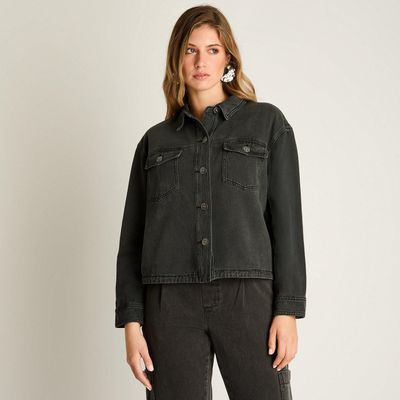 Chaqueta Mezclilla Gris Marengo