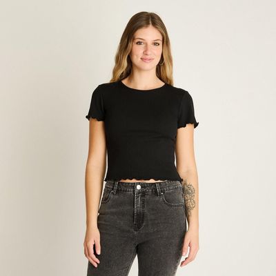 Polera Corta Negra Básica