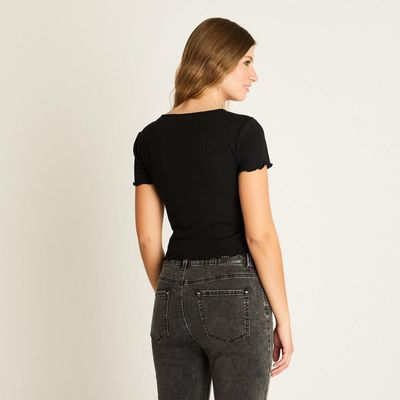 Imagen 2 del producto Polera Corta Negra Básica