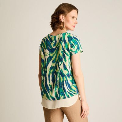 Imagen 2 del producto Blusa Verde Estampado Jungle