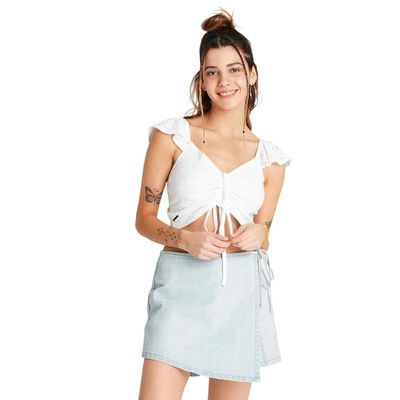 Polera Crop Broderie