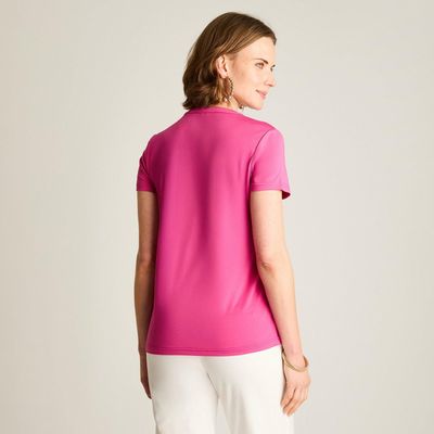 Imagen 2 del producto Polera Morado Manga Corta con Bolsillos