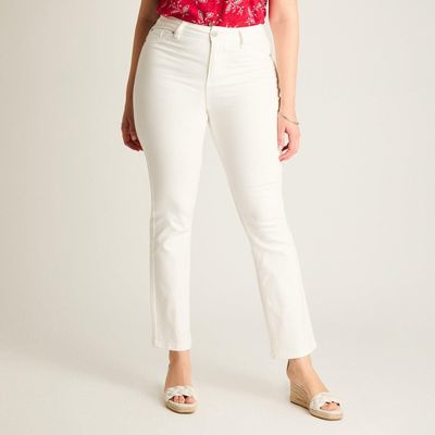 Jeans Recto 5 Bolsillos Blanco